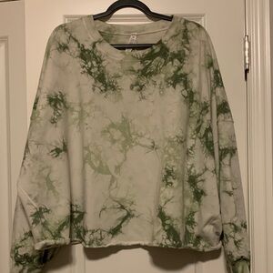 lululemon athletica Green Tie-Dye Sweatshirt, Size XL/XXL, Excellent Condition